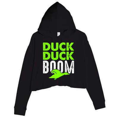 Duck Duck Boom Crop Fleece Hoodie