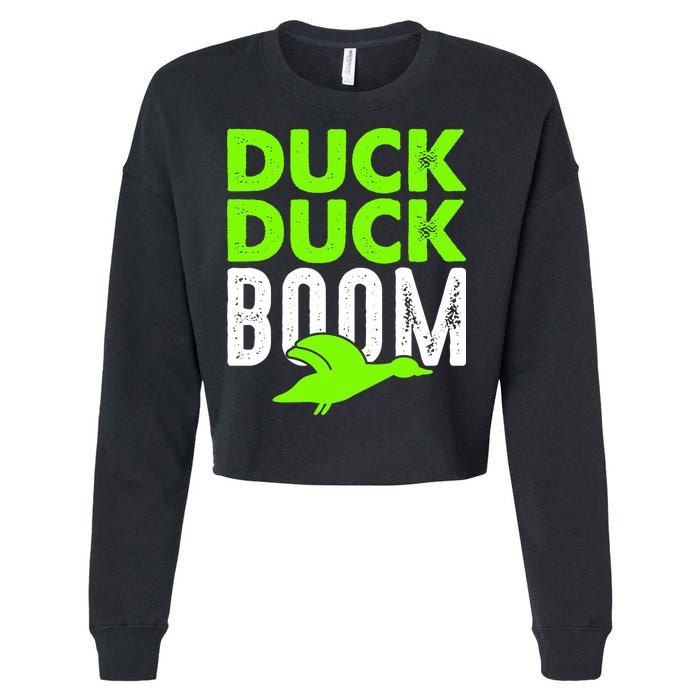 Duck Duck Boom Cropped Pullover Crew