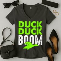 Duck Duck Boom Women's V-Neck T-Shirt