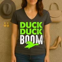 Duck Duck Boom Women's V-Neck T-Shirt