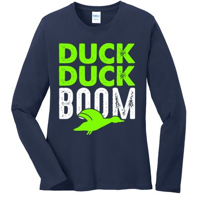 Duck Duck Boom Ladies Long Sleeve Shirt