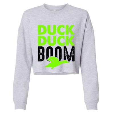 Duck Duck Boom Cropped Pullover Crew