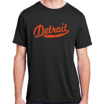 Distressed Detroit Baseball Stuff Vintage Detroit Adult ChromaSoft Performance T-Shirt