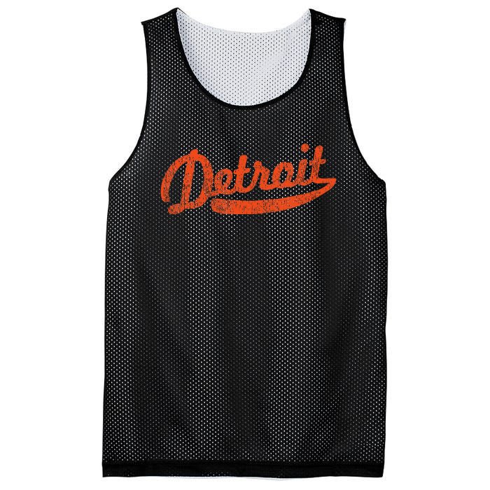 Distressed Detroit Baseball Stuff Vintage Detroit Mesh Reversible Basketball Jersey Tank