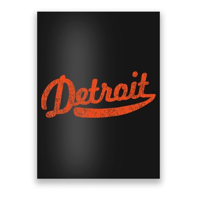 Distressed Detroit Baseball Stuff Vintage Detroit Poster
