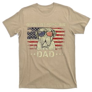 Dogue De Bordeaux Dad Dog Lovers American Flag 4th Of July T-Shirt