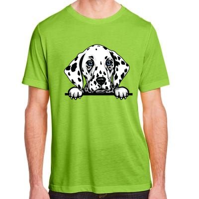 Dalmatian Dog Breed Popping Up Fun Dalmatian Owner Adult ChromaSoft Performance T-Shirt