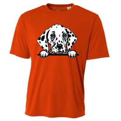 Dalmatian Dog Breed Popping Up Fun Dalmatian Owner Cooling Performance Crew T-Shirt