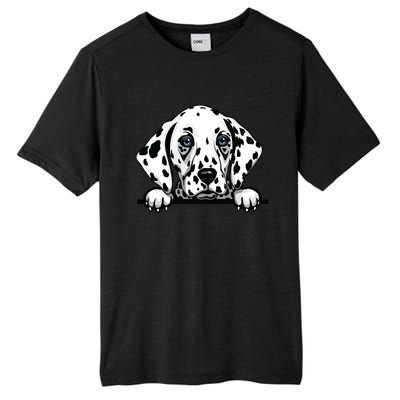 Dalmatian Dog Breed Popping Up Fun Dalmatian Owner Tall Fusion ChromaSoft Performance T-Shirt