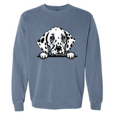 Dalmatian Dog Breed Popping Up Fun Dalmatian Owner Garment-Dyed Sweatshirt