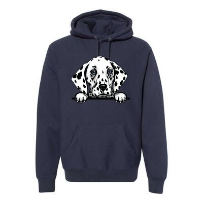 Dalmatian Dog Breed Popping Up Fun Dalmatian Owner Premium Hoodie