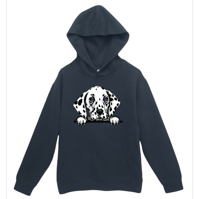 Dalmatian Dog Breed Popping Up Fun Dalmatian Owner Urban Pullover Hoodie