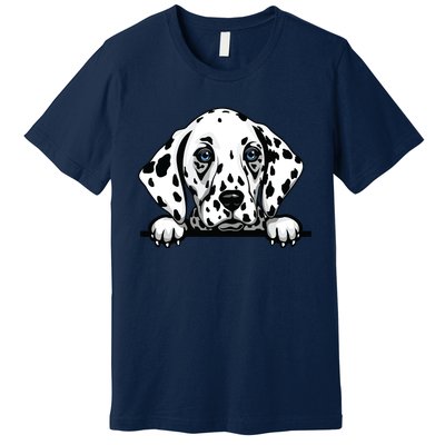 Dalmatian Dog Breed Popping Up Fun Dalmatian Owner Premium T-Shirt