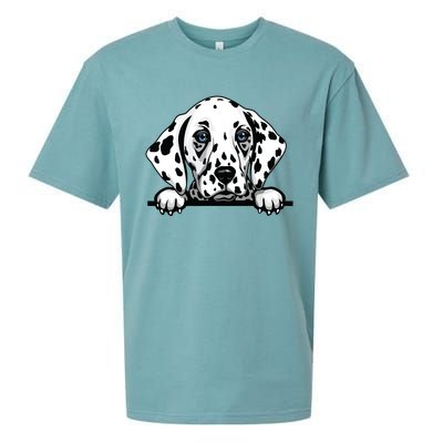 Dalmatian Dog Breed Popping Up Fun Dalmatian Owner Sueded Cloud Jersey T-Shirt