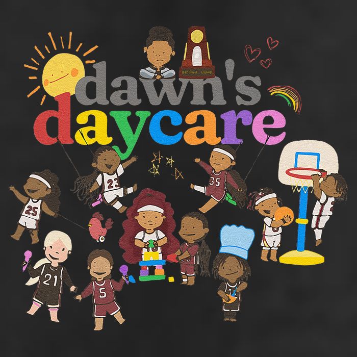DawnS Daycare Basketball Cute Funny 7 Panel Mesh Trucker Snapback Hat
