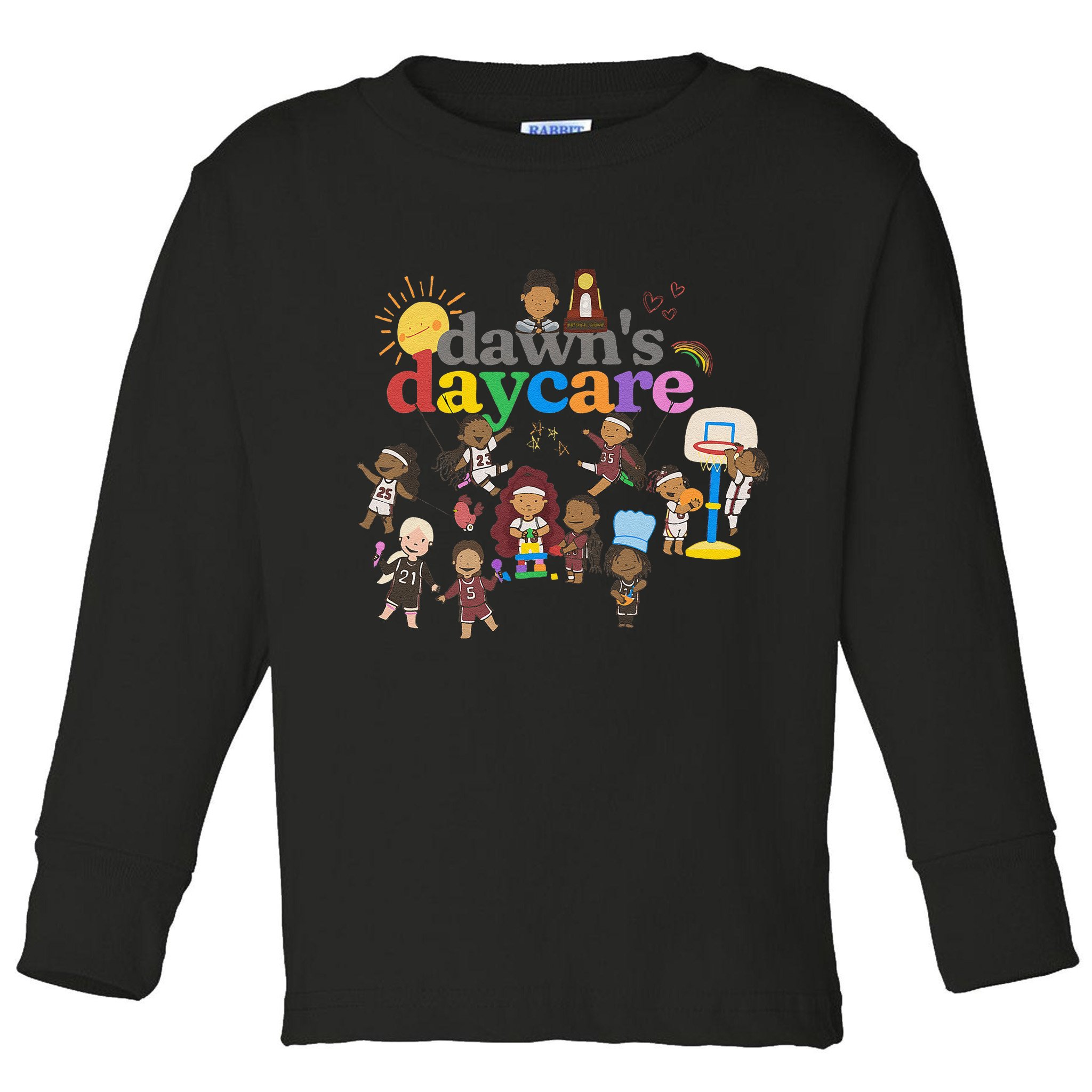 DawnS Daycare Basketball Cute Funny Toddler Long Sleeve Shirt