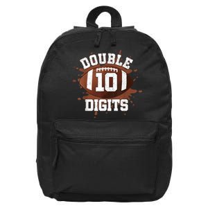 Double Digits Birthday Decorations Boy 10 Football 10th Bday 16 in Basic Backpack