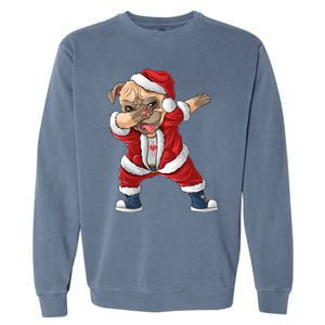 Dabbing Dog Bulldog Dab Dance Xmas Pajama Merry Christmas Cute Gift Garment-Dyed Sweatshirt