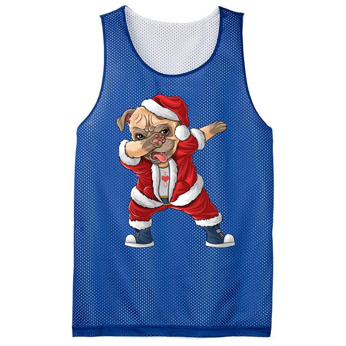 Dabbing Dog Bulldog Dab Dance Xmas Pajama Merry Christmas Cute Gift Mesh Reversible Basketball Jersey Tank