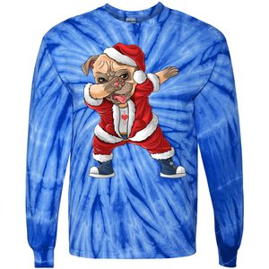 Dabbing Dog Bulldog Dab Dance Xmas Pajama Merry Christmas Cute Gift Tie-Dye Long Sleeve Shirt