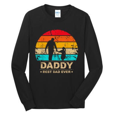 Daddy Daughter Best Dad Ever Father's Day Vintage Tall Long Sleeve T-Shirt