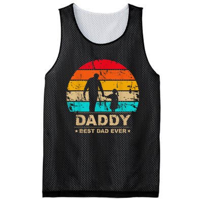 Daddy Daughter Best Dad Ever Father's Day Vintage Mesh Reversible Basketball Jersey Tank