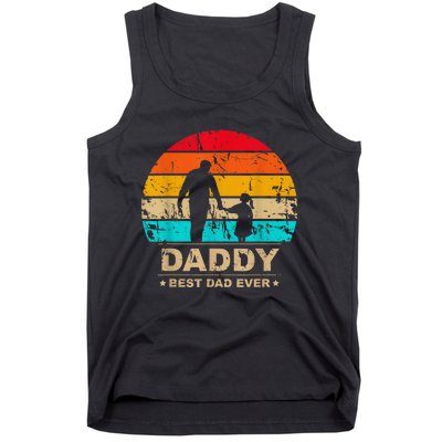 Daddy Daughter Best Dad Ever Father's Day Vintage Tank Top