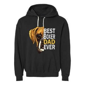 Dog dad, best dog dad ever, dog dad boxer dad Garment-Dyed Fleece Hoodie