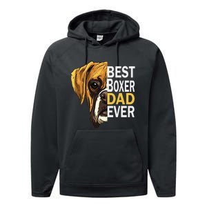 Dog dad, best dog dad ever, dog dad boxer dad Performance Fleece Hoodie