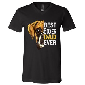 Dog dad, best dog dad ever, dog dad boxer dad V-Neck T-Shirt