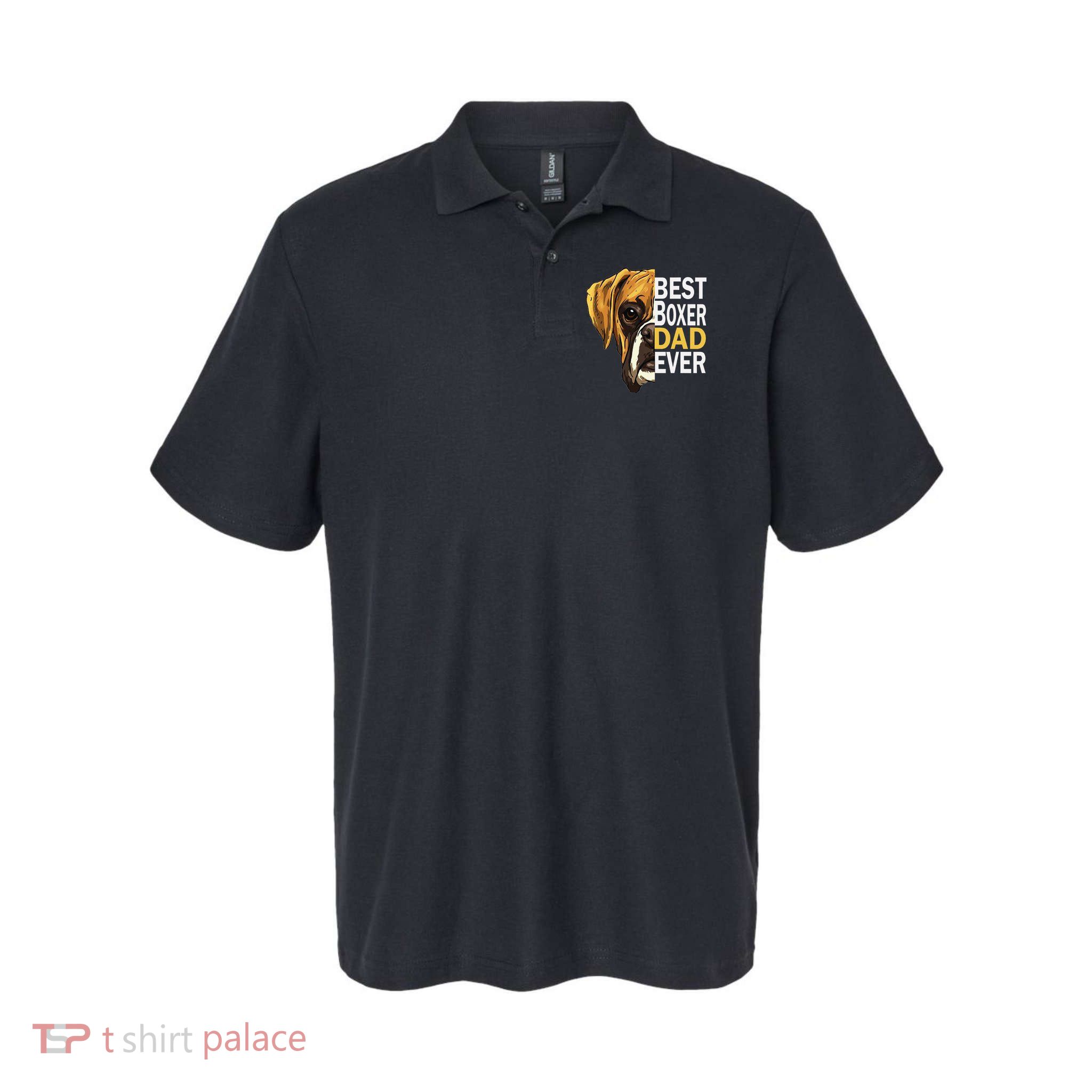 Dog dad, best dog dad ever, dog dad boxer dad Softstyle Adult Sport Polo