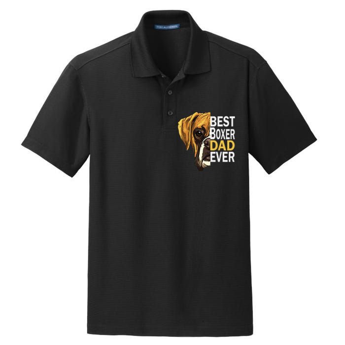 Dog dad, best dog dad ever, dog dad boxer dad Dry Zone Grid Polo