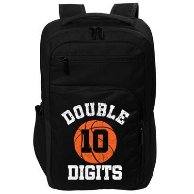 Double Digits Birthday Decorations Boy 10th Basketball Bday Impact Tech Backpack