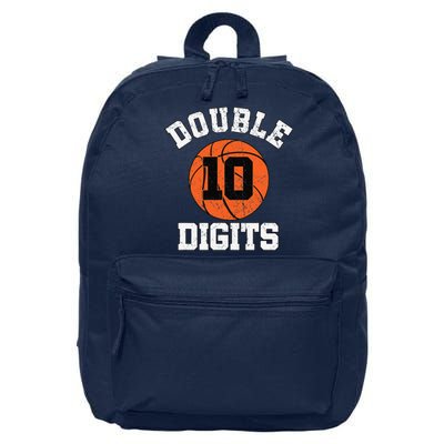 Double Digits Birthday Decorations Boy 10th Basketball Bday 16 in Basic Backpack