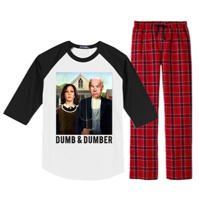 Dumb & Dumber Biden Harris Raglan Sleeve Pajama Set