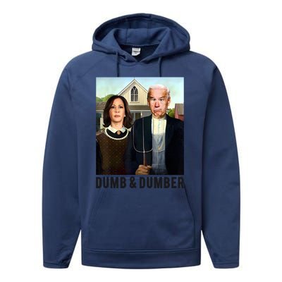 Dumb & Dumber Biden Harris Performance Fleece Hoodie