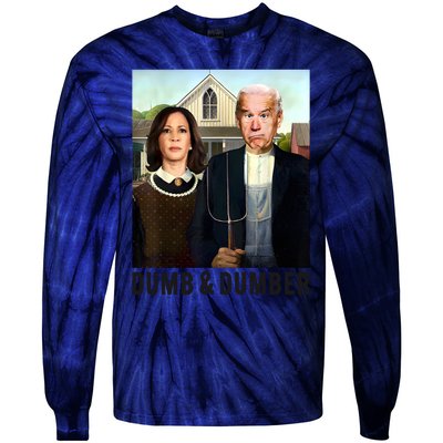 Dumb & Dumber Biden Harris Tie-Dye Long Sleeve Shirt