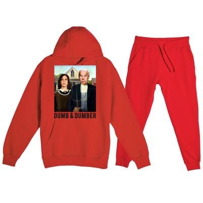 Dumb & Dumber Biden Harris Premium Hooded Sweatsuit Set