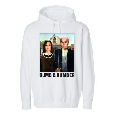 Dumb & Dumber Biden Harris Garment-Dyed Fleece Hoodie