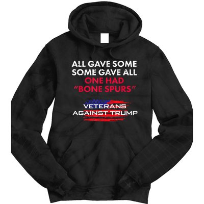 Anti trump Draft Dodger Bone Spurs For Vets Veterans  Gift Tie Dye Hoodie