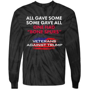 Anti trump Draft Dodger Bone Spurs For Vets Veterans  Gift Tie-Dye Long Sleeve Shirt