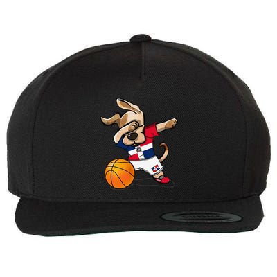 Dog Dabbing Basketball Dominican Republic Jersey Wool Snapback Cap