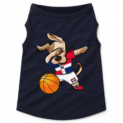 Dog Dabbing Basketball Dominican Republic Jersey Doggie Tank