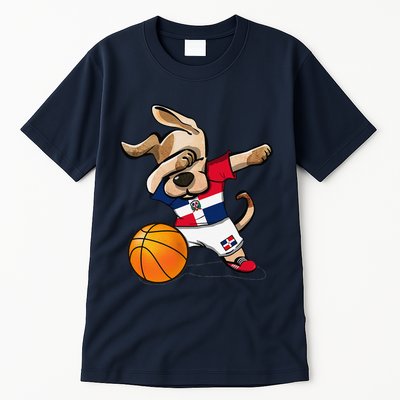 Dog Dabbing Basketball Dominican Republic Jersey Tall T-Shirt