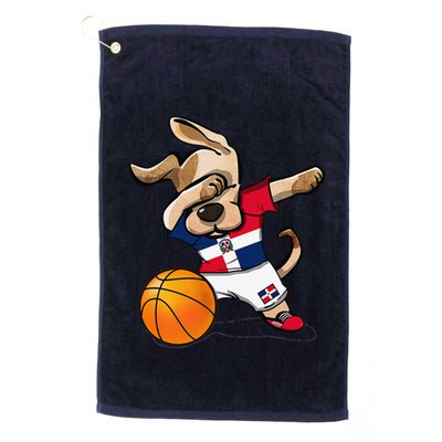 Dog Dabbing Basketball Dominican Republic Jersey Golf Towel