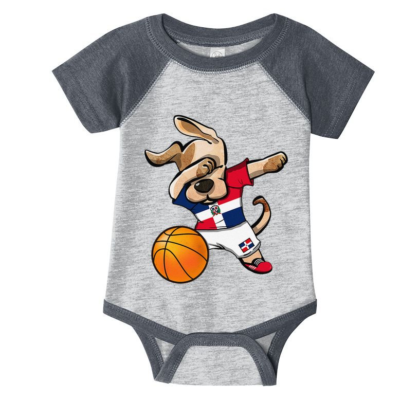 Dog Dabbing Basketball Dominican Republic Jersey Infant Baby Jersey Bodysuit