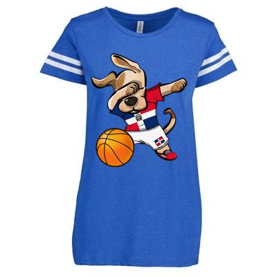 Dog Dabbing Basketball Dominican Republic Jersey Enza Ladies Jersey Football T-Shirt