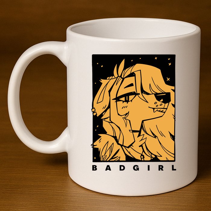 Double Dog Bad Girl 11oz C Handle Ceramic Mug