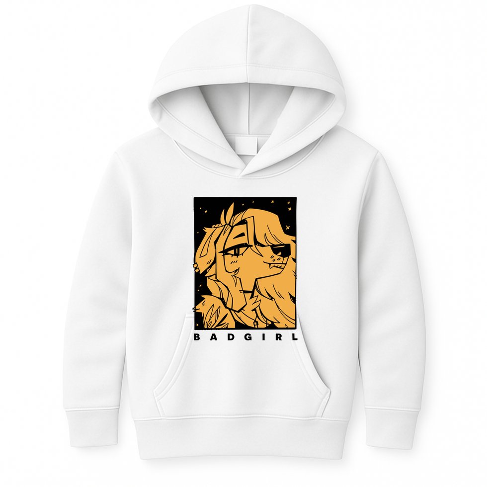 Double Dog Bad Girl Kids Hoodie