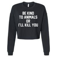 Doris Day Be Kind To Animals Cropped Pullover Crew